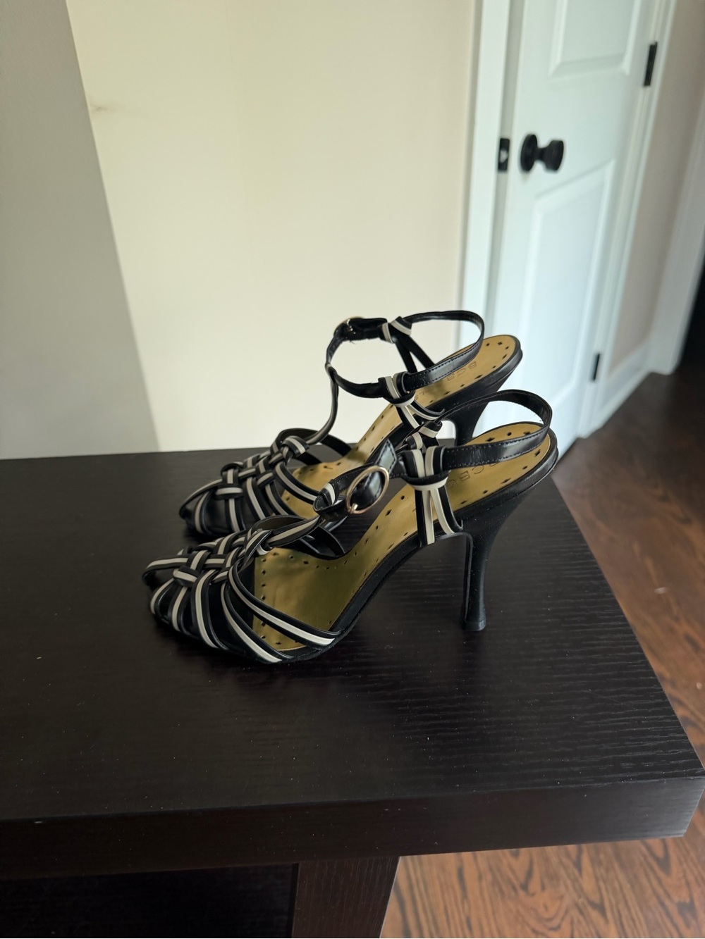BCBGirls Black and white Strappy Heels